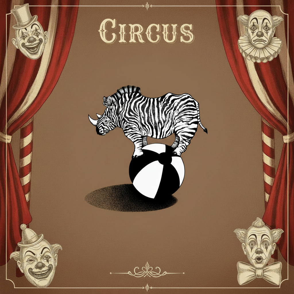 Circus cover clown angoli
