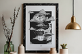 Stampa illustrazione Dormiveglia, arte surreale onirica dotwork bianco e nero, Francesco Pulinas